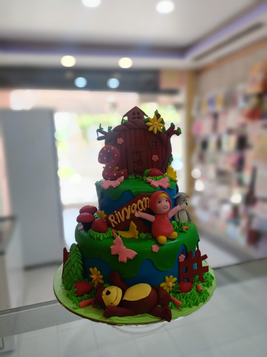 3kg Masha and bear theme cake 3kg Masha and bear theme cake